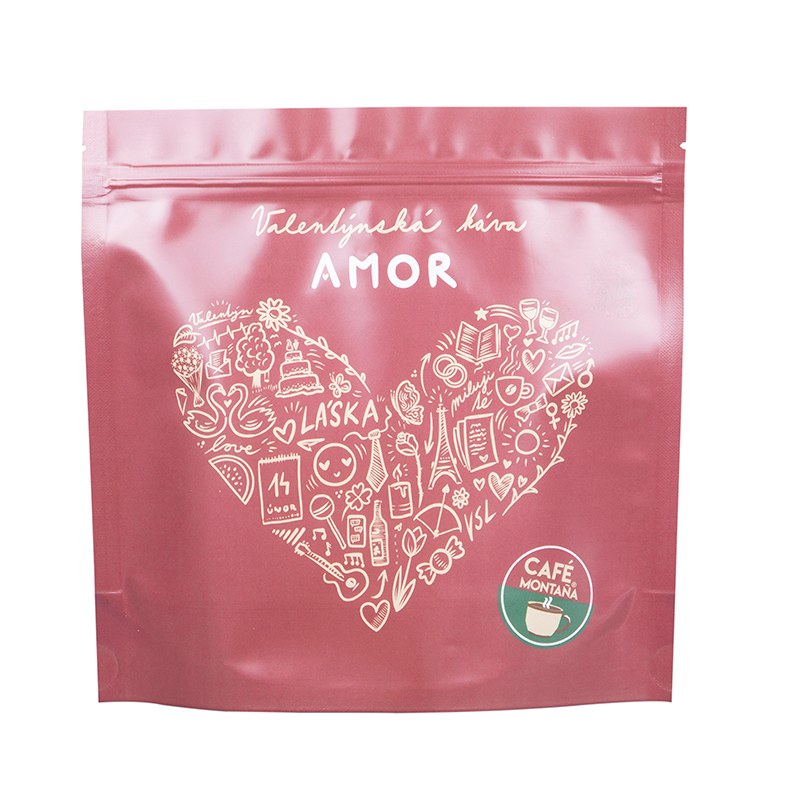 Bolsa de granos de café con válvula