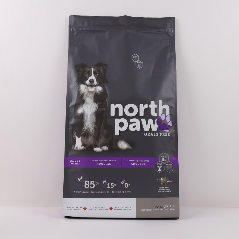 Bolsa de comida para perros con válvula