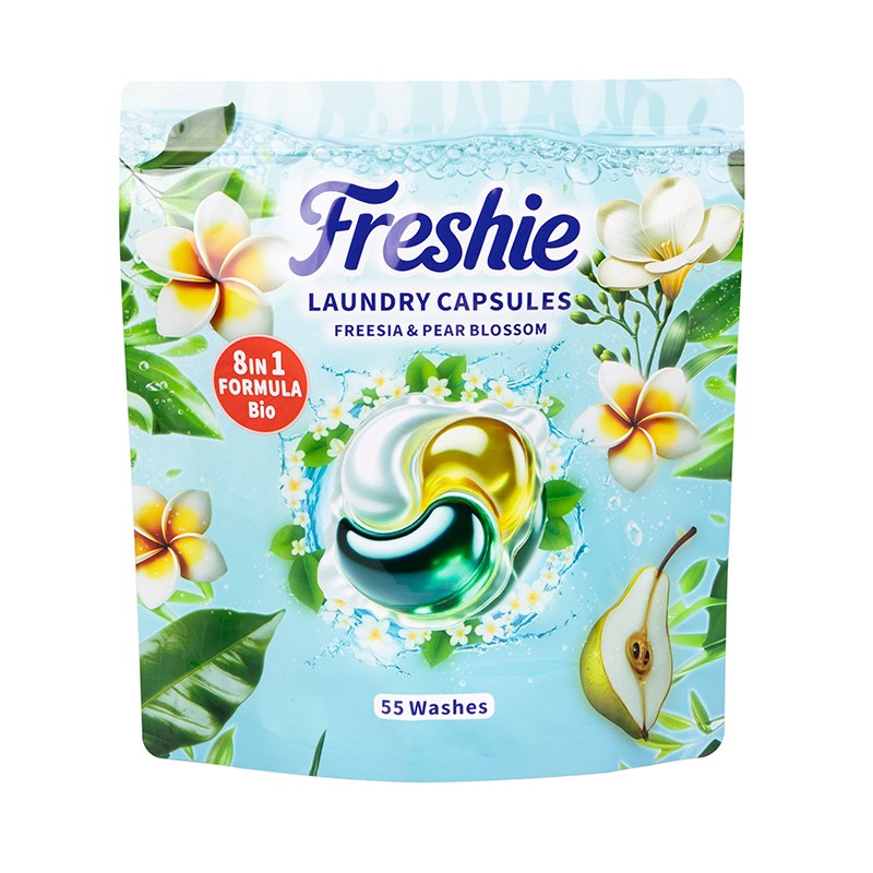 Bolsa de detergente para ropa con cremallera